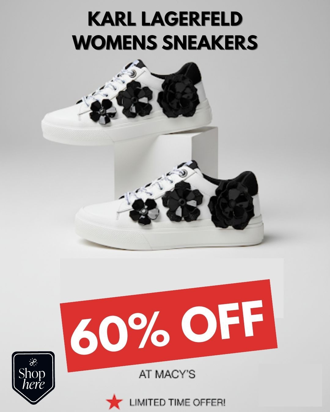MACY’S SALE‼️ 60% off Karl Lagerfeld Sneakers!! I get so many compliments when I wear these!!Sold in Gold and White Flowers - You Pick 🎁 
Sneakers - Athleisure - WorkOut - Fitness- Gift 🎁 

Follow my LTK @fashionistanyc on the @shop.LTK app to view this post and get my exclusive app-only content!

#liketkit #LTKSaleAlert #LTKActive #LTKgrwm #LTKootd #LTKdayinmylife
@shop.ltk
https://liketk.it/5Iem7