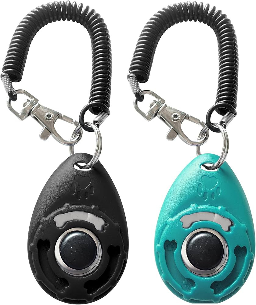 Pet Training Clicker with Wrist Strap - Dog Training Clickers (New Black + Blue) | Amazon (US)