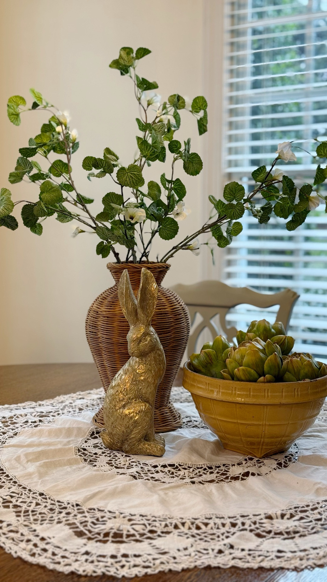 I’m nots sure why I think these faux stems look like flowering strawberry plants but I’ll take them!  They add just enough texture and color to any room you’re needing some in.  They come in a 3 and 6 pack.  I used 3 in this vase  

#LTKHome #LTKSeasonal