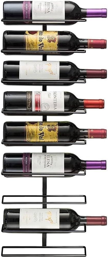 Sorbus Wall Mount Wine Rack (Holds 9 Bottles) - Wine Rack Wall Mounted for Wine Bottles, Liquor, ... | Amazon (US)