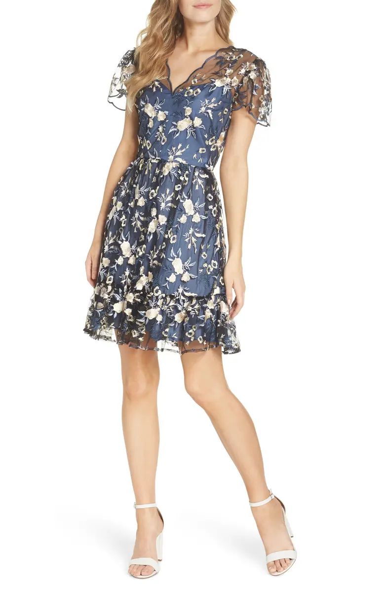 Gal Meets Glam Collection Bridget Embroidered Dress | Nordstrom