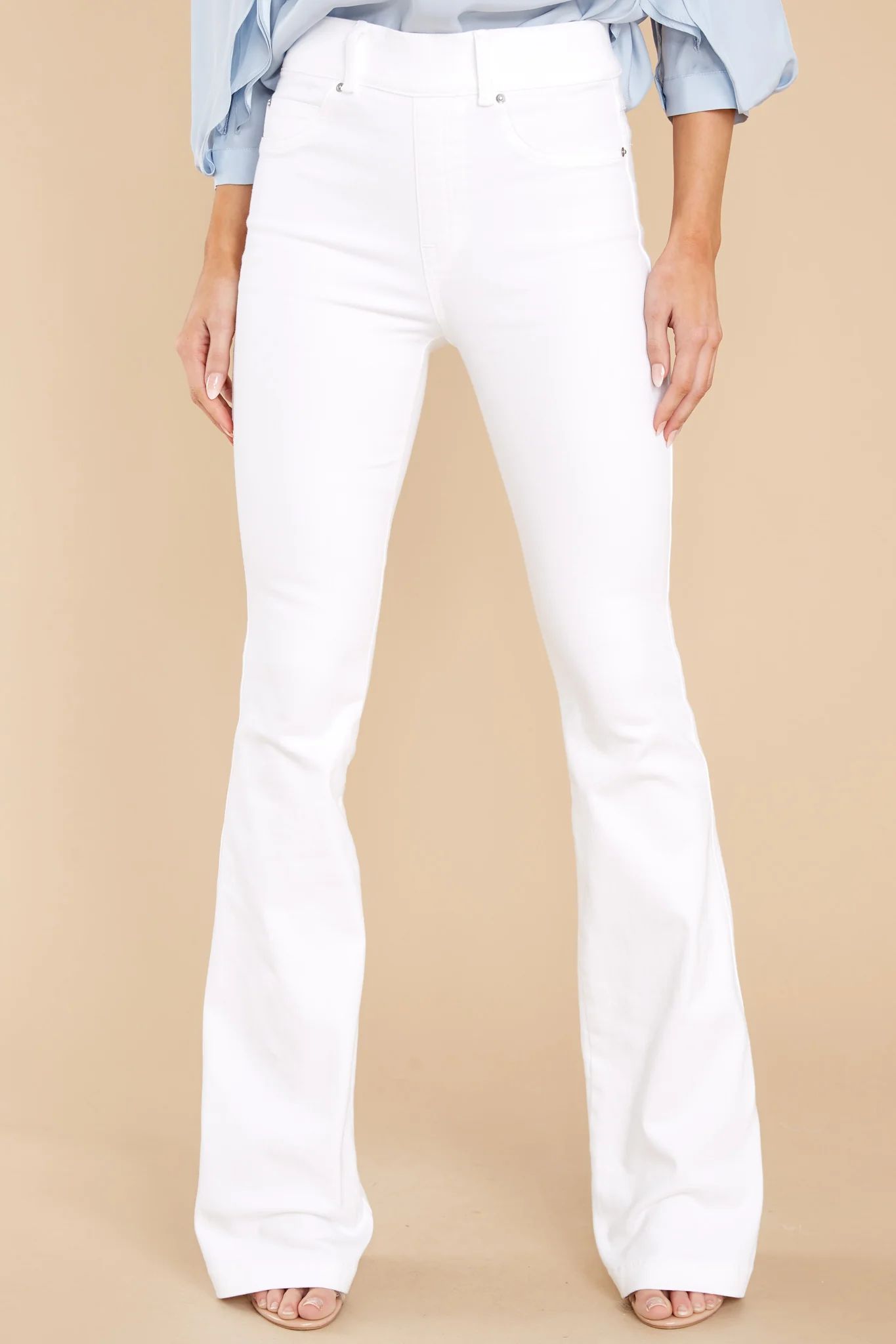 Spanx White Flare Jeans | Red Dress 