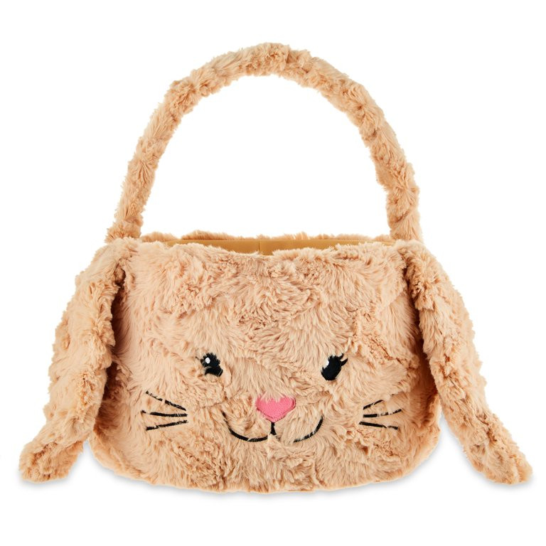 Easter Plush Brown Bunny Easter Basket, by Way To Celebrate - Walmart.com | Walmart (US)