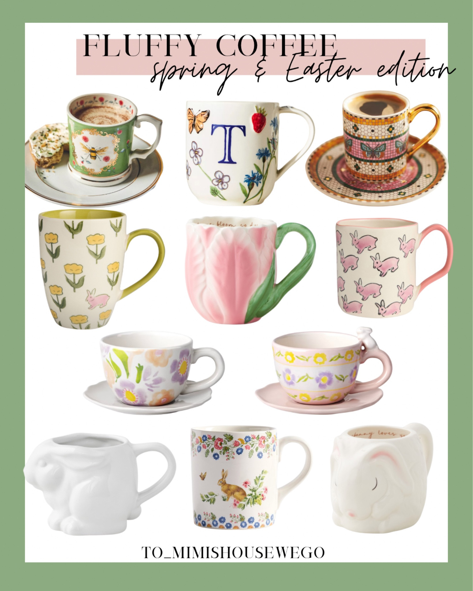 Add some Easter/spring touches to your coffee bar with any of these adorable mugs! 

#LTKSeasonal #LTKFamily #LTKHome