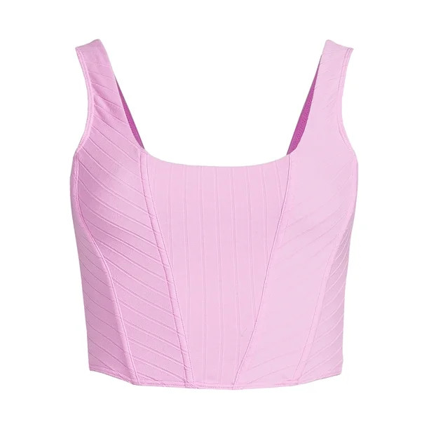 No Boundaries Juniors Ribbed Square Neck Bustier | Walmart (US)