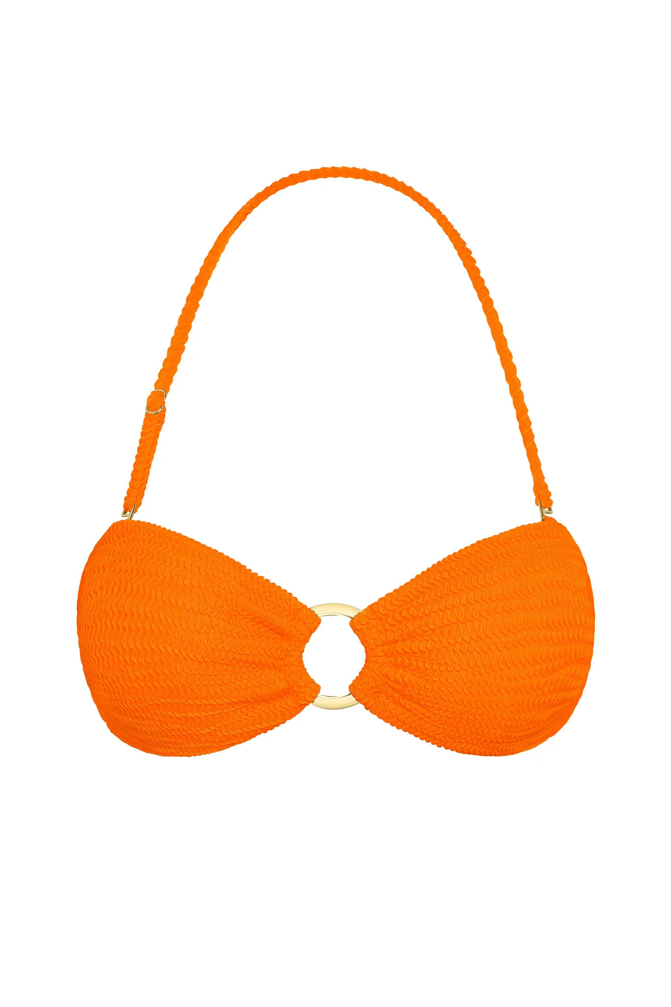 Costa Rica Top - Tangerine Crinkle | Monday Swimwear
