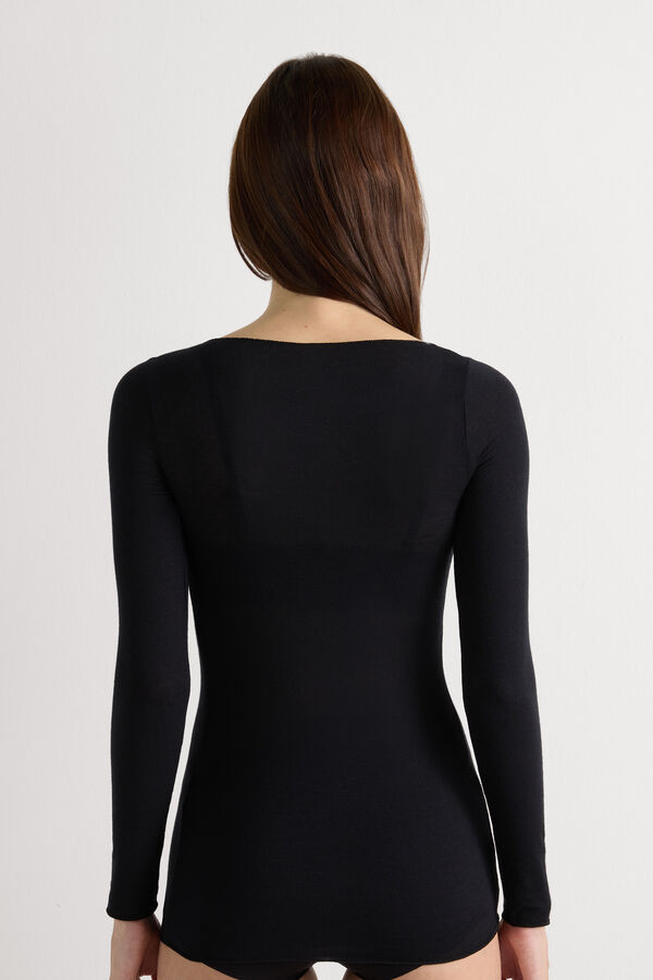 Sheer Cashmere Boat Neck Shirt | Intimissimi | Intimissimi (US)