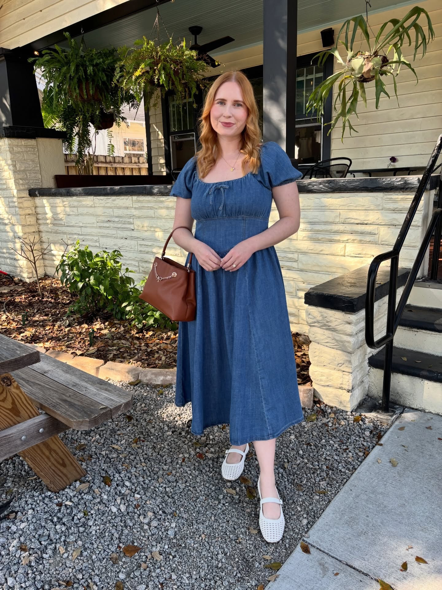 @kohls chambray dress • denim dress • spring trends • spring dress • kohls finds • kohls dress • kohls style • LC Lauren Conrad • LC Lauren Conrad kohls • kohls fashion finds • spring dresses size 10 • size 10 fashion • mid size outfits • mid size style #kohlsfinds #kohlsdeals #lclaurenconrad #chambraydress