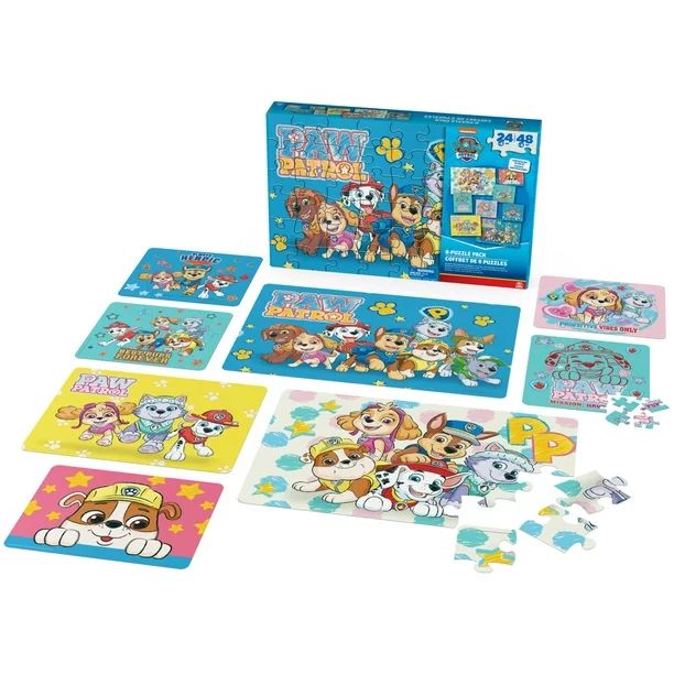 PAW Patrol, 8 Pack Jigsaw Puzzles, for Preschoolers Ages 4 and up - Walmart.com | Walmart (US)