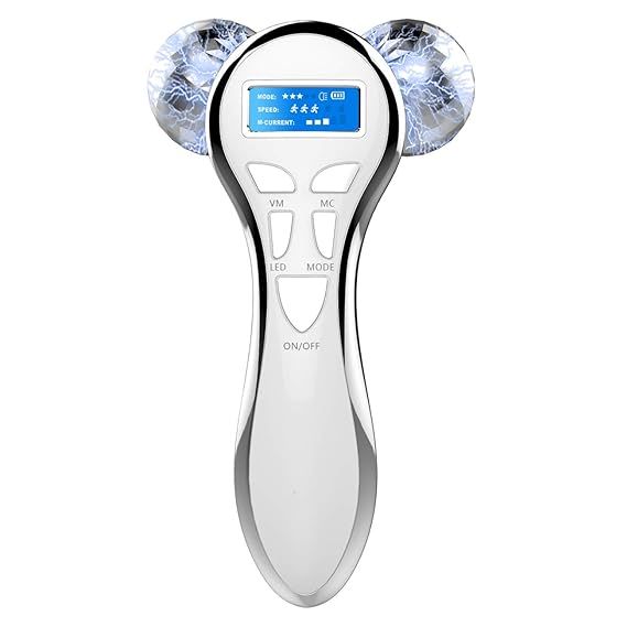 4D Microcurrent Facial Massager Roller, Electric Face Lift Beauty Roller Body Massage for Anti Ag... | Amazon (US)