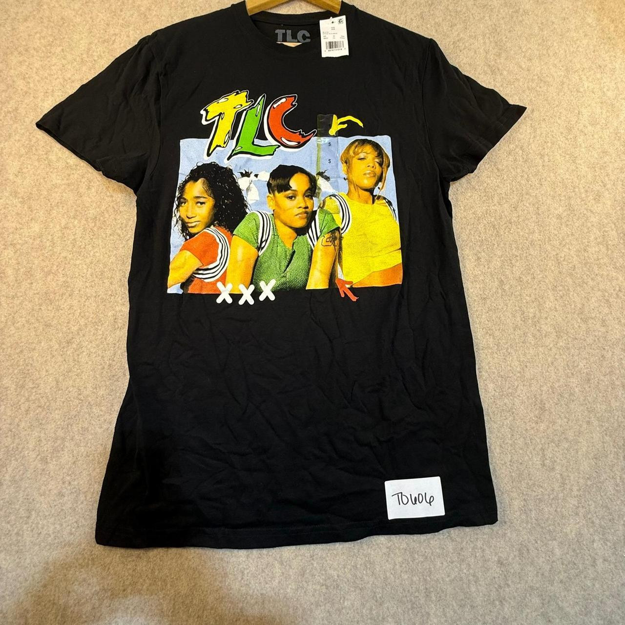 TLC Sport Women's T-shirt - Black/Multi - S | Depop US
