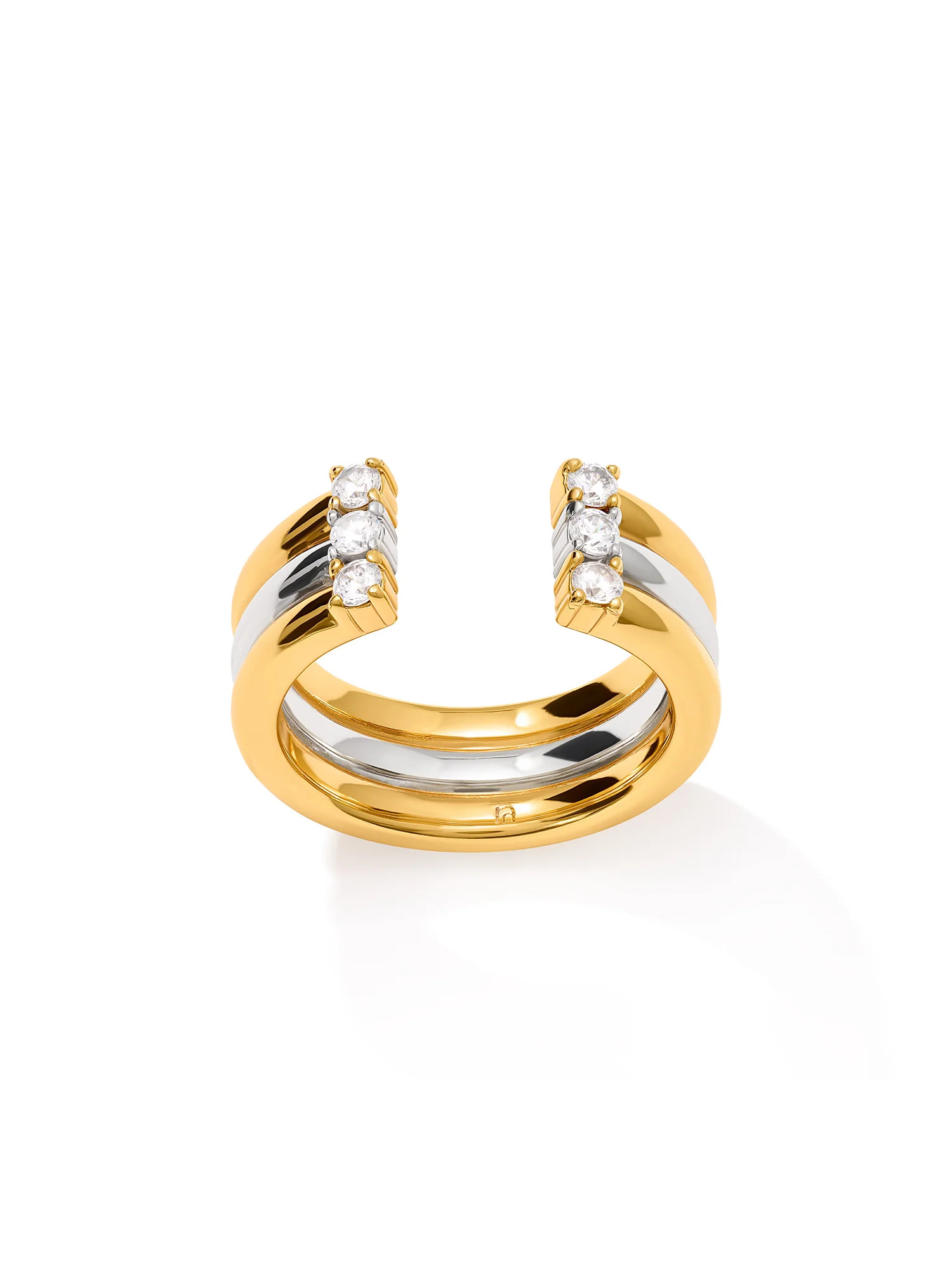 TRIPLE - Ring • Color: 18K Yellow Gold | Ninety-9