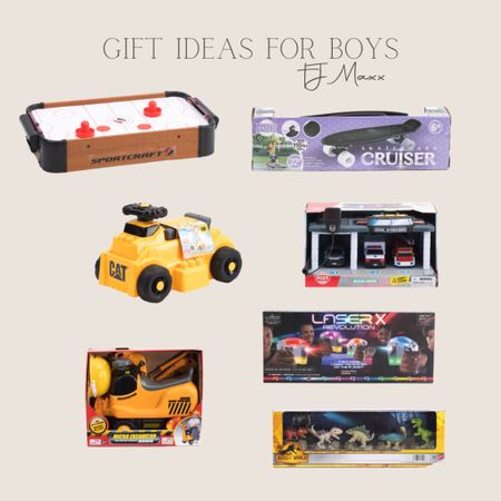 Christmas gift ideas for boys, tj maxx finds, tabletop air hockey, skateboard, ride on cars, construction toys, car, toys, laser, games, dinosaurs

#LTKkids #LTKSeasonal #LTKHoliday