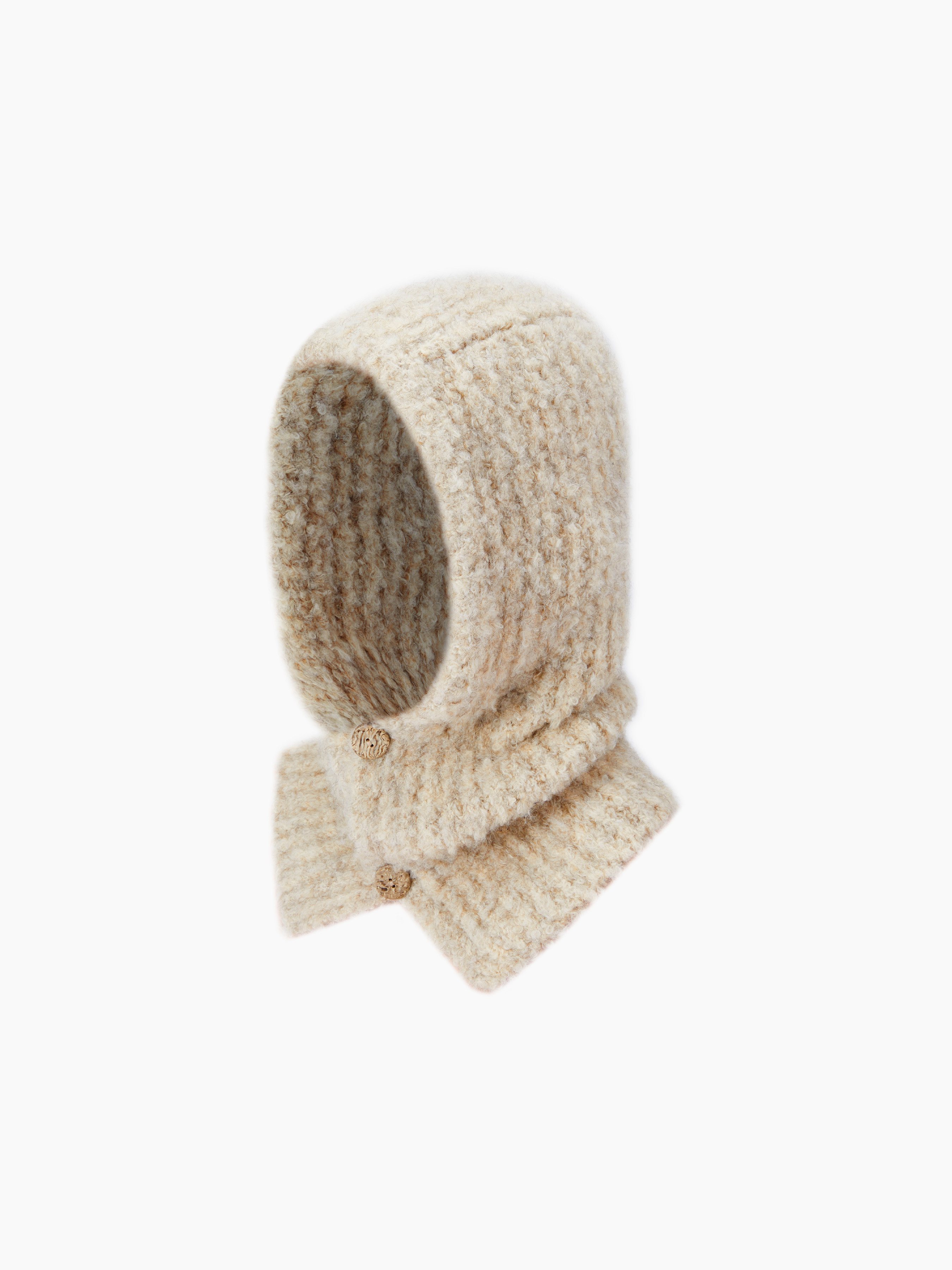 Wool blend WOOL-BLEND KNITTED BALACLAVA CAP For Daily Casual | Cider