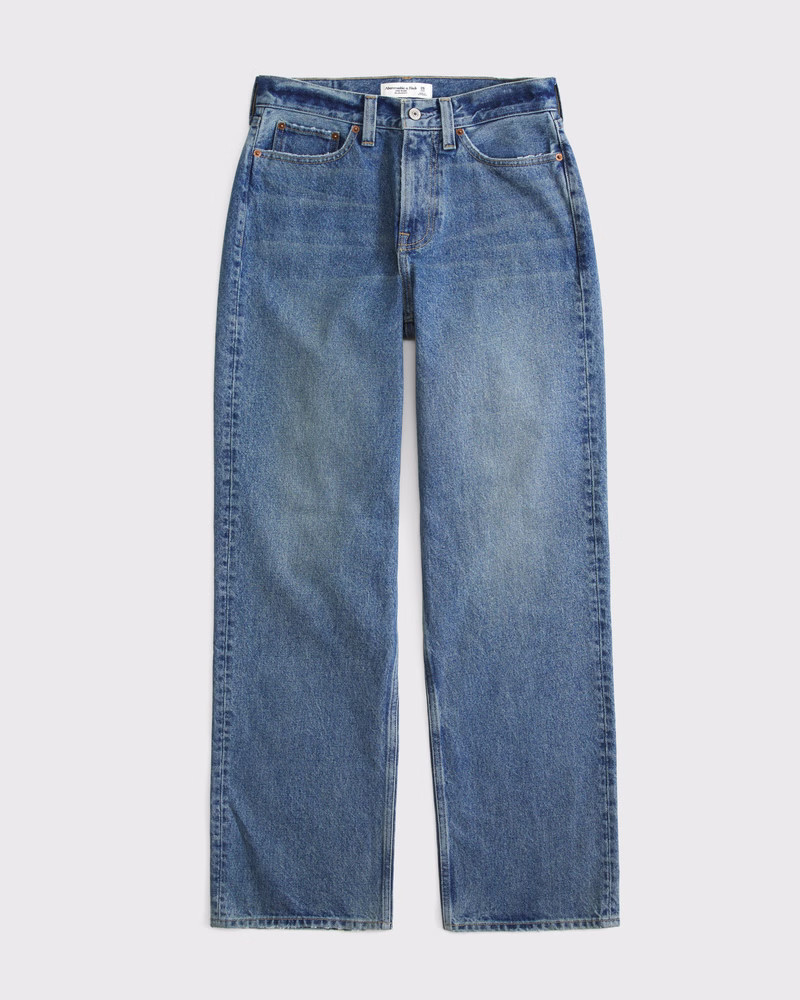 Curve Love Mid Rise Slouchy Jean | Abercrombie & Fitch (UK)