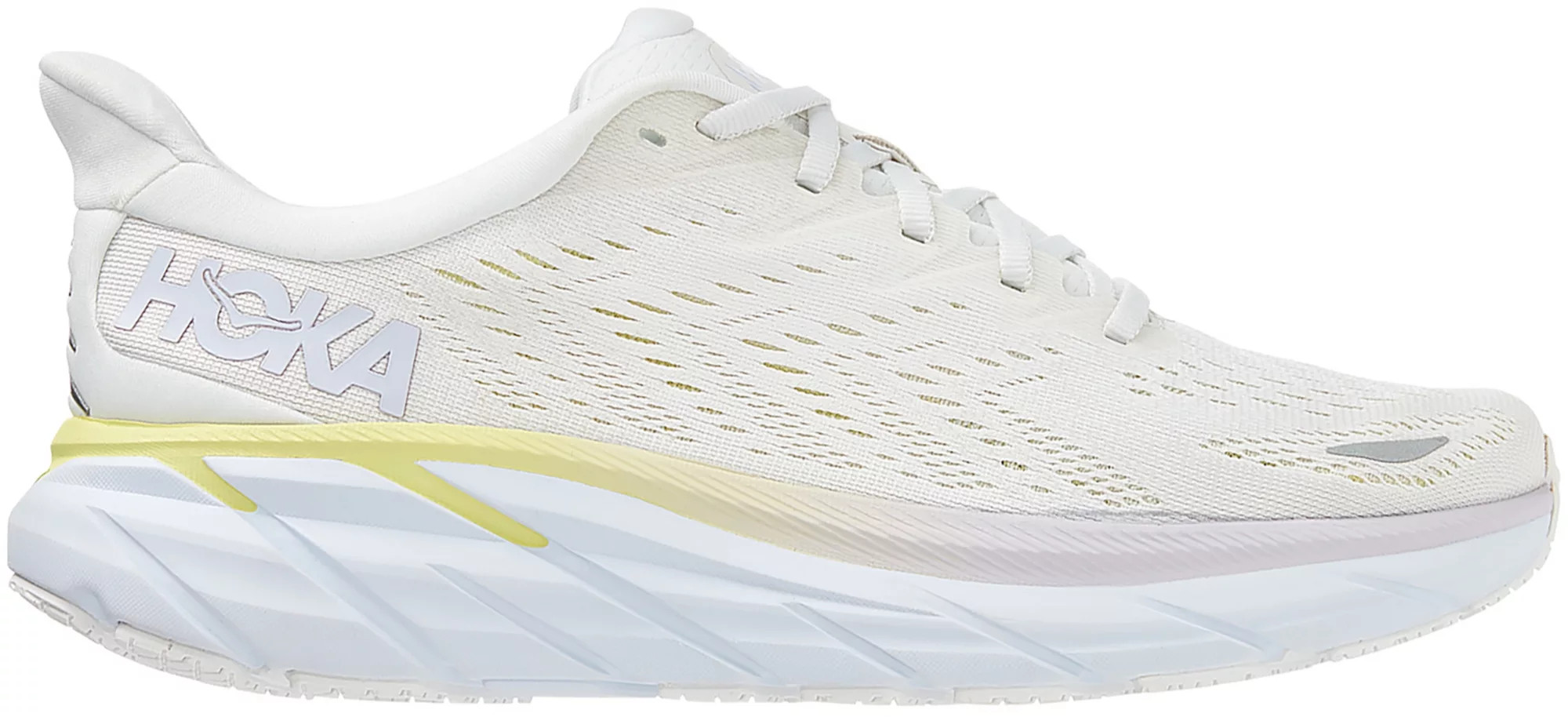 HOKA Women's Clifton 8 Running Shoes, Blanc de Blanc/Bright White | Dick's Sporting Goods