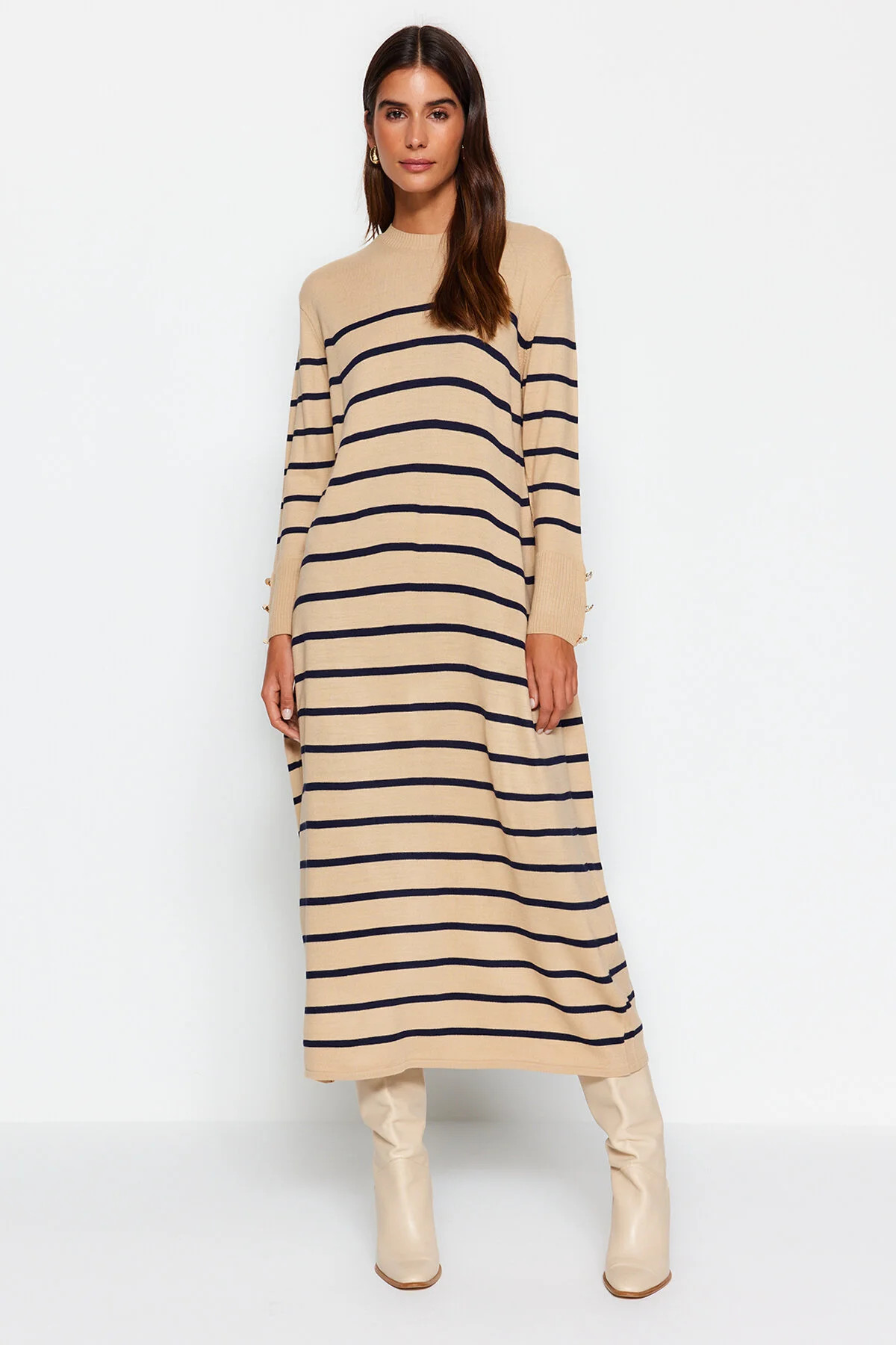 Trendyol Modest Kleid - Beige - Shift | Trendyol DE