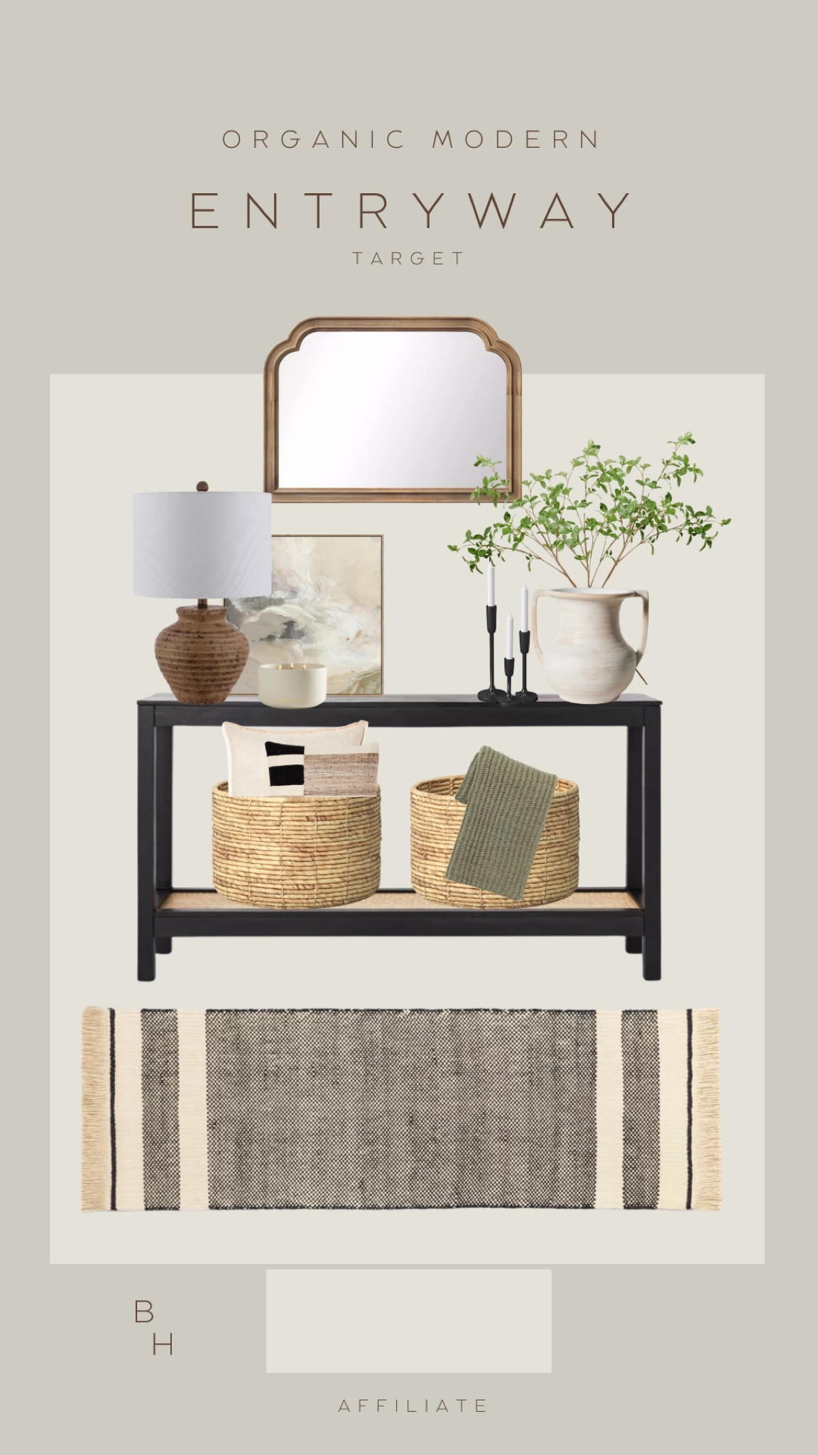 Organic and Modern Entryway, Entryway Styling, Modern and Organic Home, Cozy Home, Entryway Decor at Target, Target Deals, Cozy Entryway, How to Style Entryway, Console Table, Foyer Table, Entryway Table 