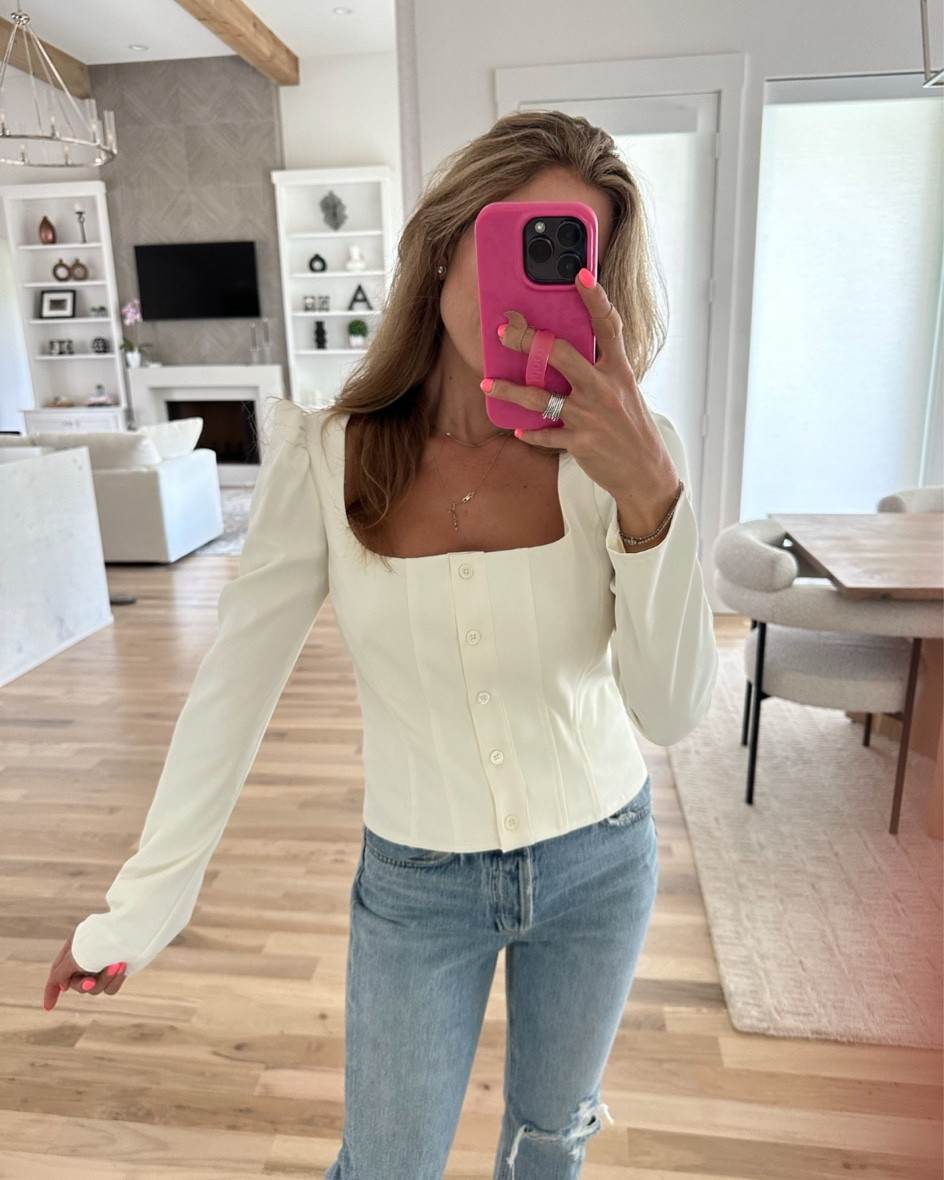 Corset square neck top on sale size xs jeans 23 Nordstrom sale 

#LTKsalealert #LTKxNSale #LTKunder100