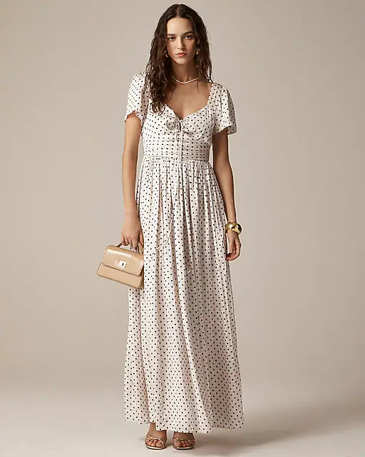 Collection flutter-sleeve maxi dress in luster georgette | J. Crew US