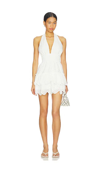 Toni Halter Mini Dress in White | Revolve Clothing (Global)