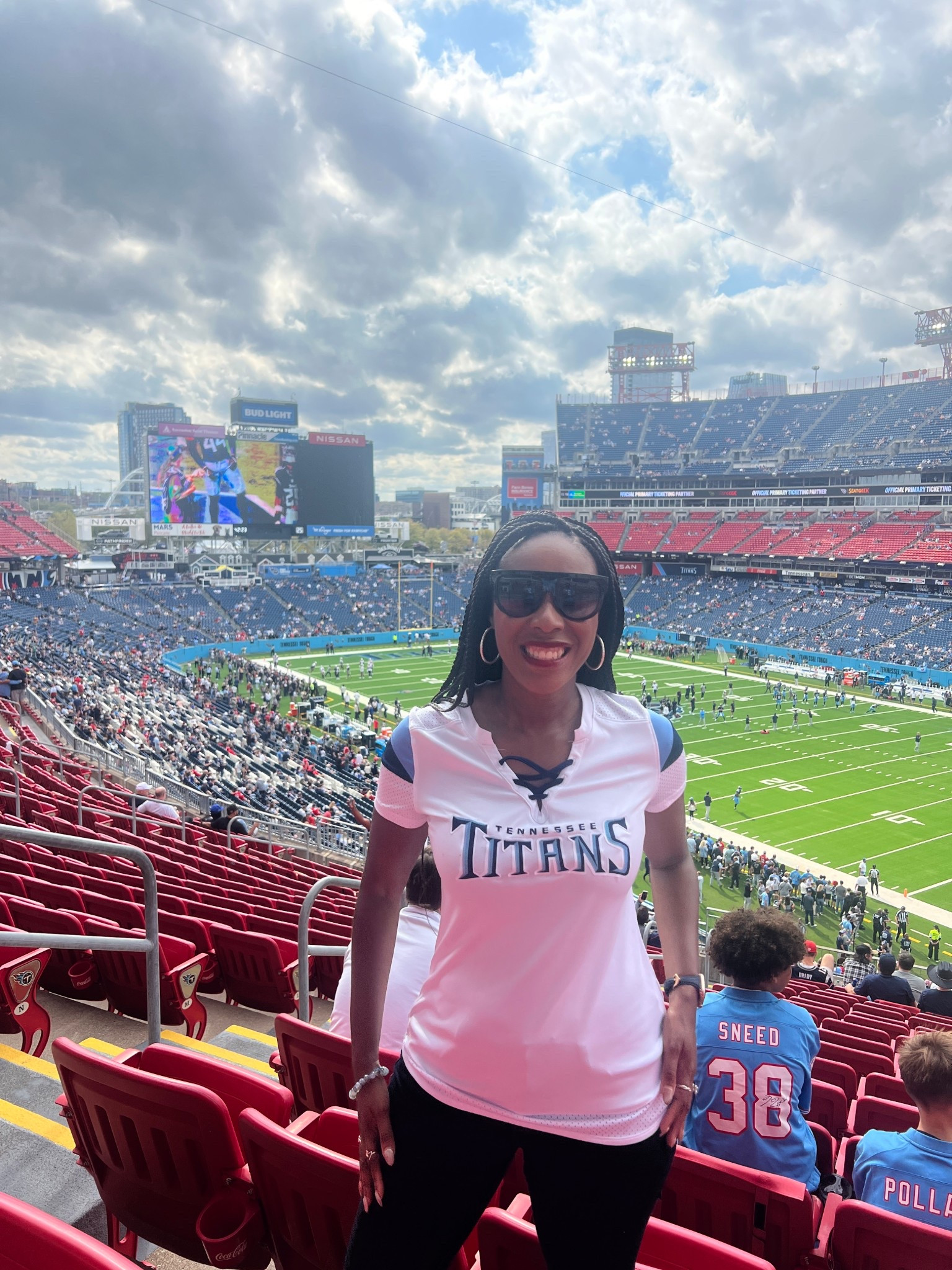 Game day ready in my Titans blue 💙🏈✨ Whether you’re tailgating or cheering from home. 

#LTKPetite #LTKTravel #LTKOver40