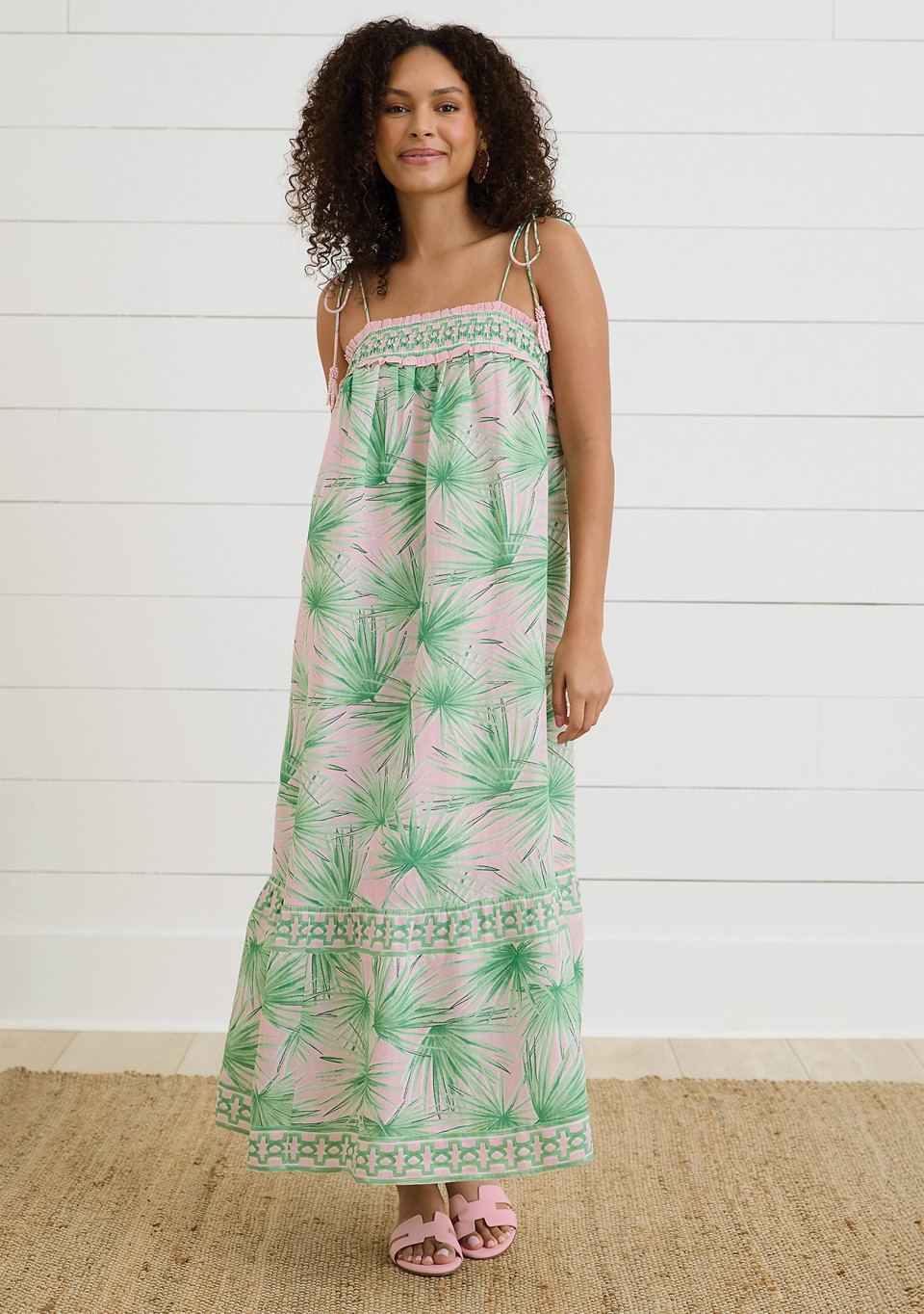 Crown & Ivy™ Sewing Down South x Crown & Ivy™ Taylor Printed Maxi Dress with Beaded Tassels | Belk