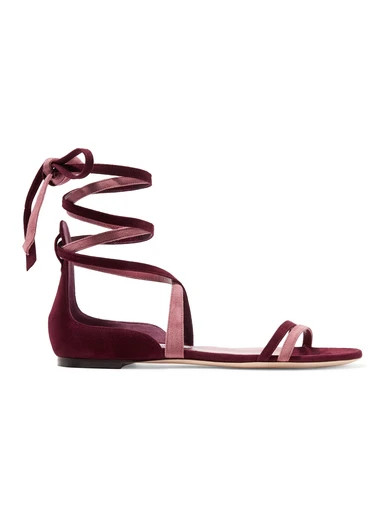Flynn two-tone suede sandals | NET-A-PORTER (US)