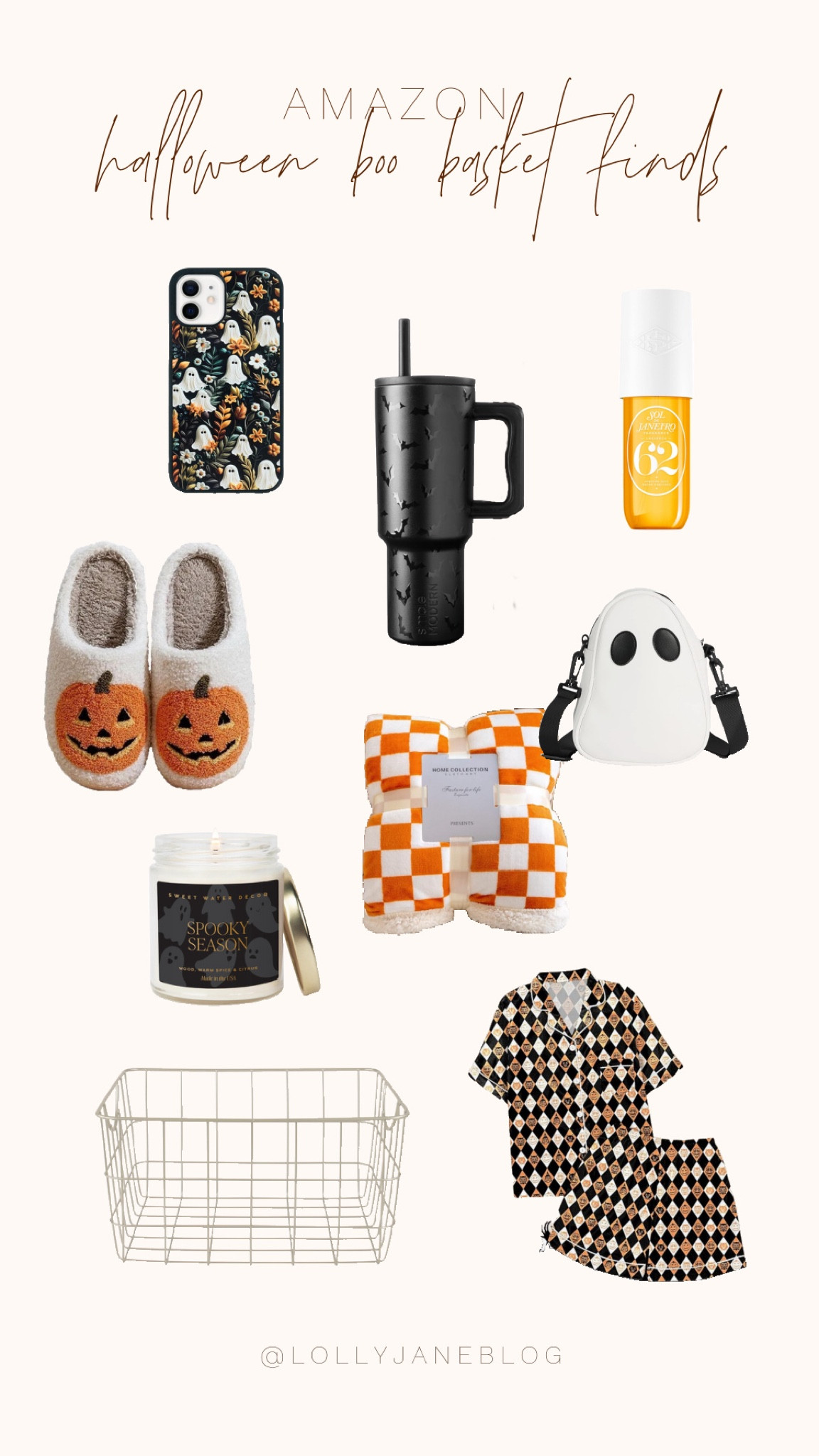 🎃Make this Halloween unforgettable with the perfect gifts for your loved ones! From an adorable Halloween-themed phone case and a spooky bat-themed Tumblr to pumpkin slippers that’ll keep their toes cozy, we’ve got all the essentials for a festive treat. 🦇Add a Halloween candle for the perfect ambiance, and a chic satin pajama set for ultimate comfort. Don’t forget the orange checkered throw blanket for snuggling up, and a ghost bag for trick-or-treating or just for fun!✨
And the best part? You can get all these Halloween must-haves on Amazon, and they can come together beautifully in a gold basket that’s perfect for gifting your boo basket 🖤 #HalloweenGifts #AmazonFinds #SpookySeason #GiftIdeas

#LTKFallSale #LTKFamily #LTKSeasonal
