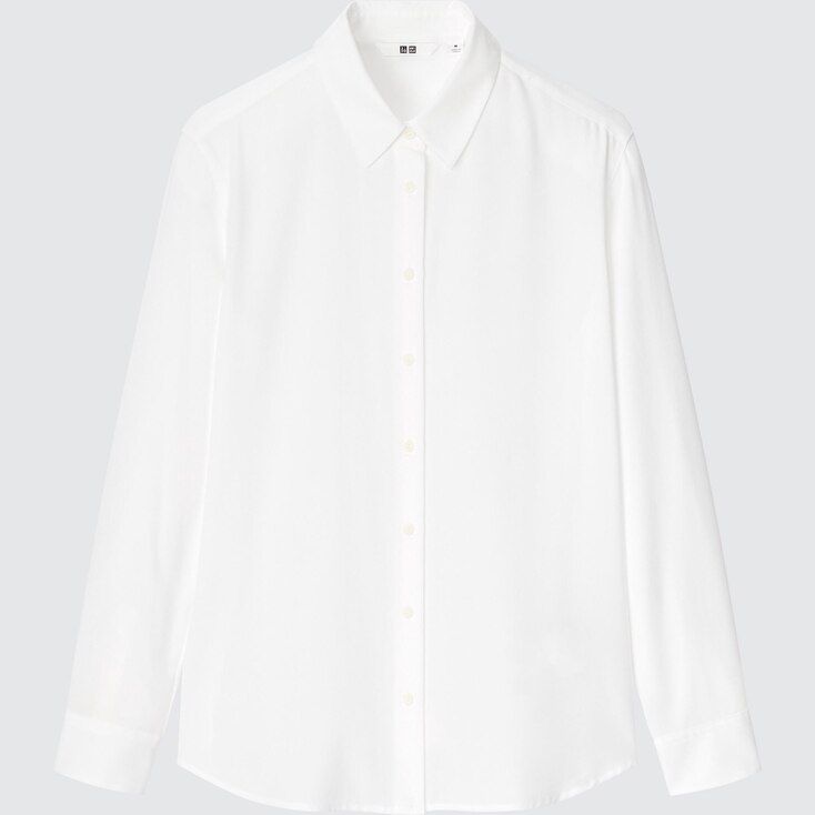 WOMEN RAYON LONG-SLEEVE BLOUSE | UNIQLO (US)