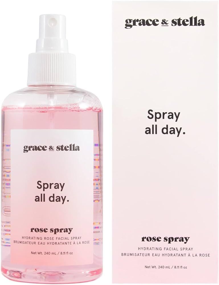 grace & stella Award Winning Rose Water Facial Spray (240ml) - Vegan - Rose Water Spray For Face ... | Amazon (US)