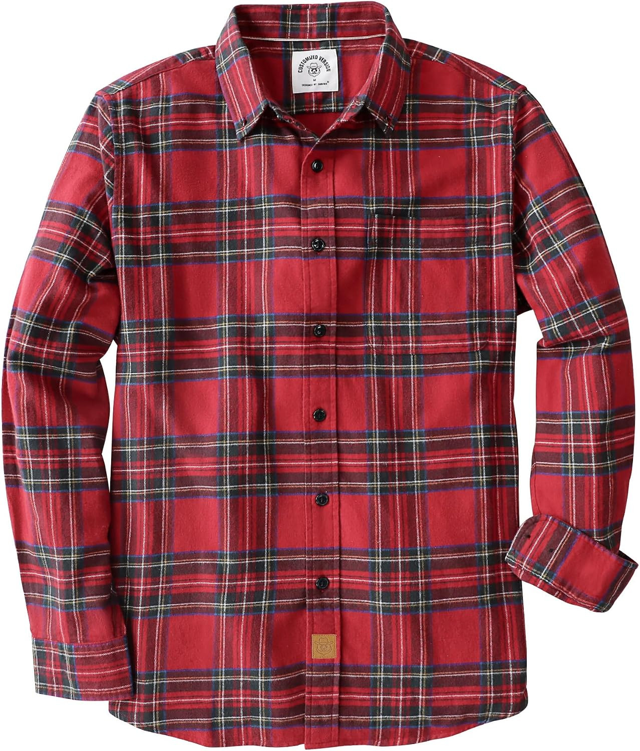Dubinik® 6 oz Flannel Shirt for Men Cotton Casual Long Sleeve Button Down | Amazon (US)