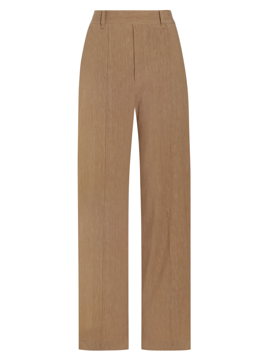 Linen-Blend High-Rise Trousers | Saks Fifth Avenue