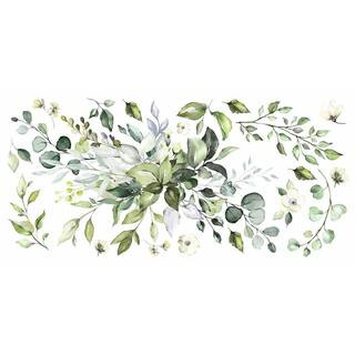 WATERCOLOR FLORAL ARRANGEMENT GIANT PEEL & STICK WALL DECALS | The Home Depot