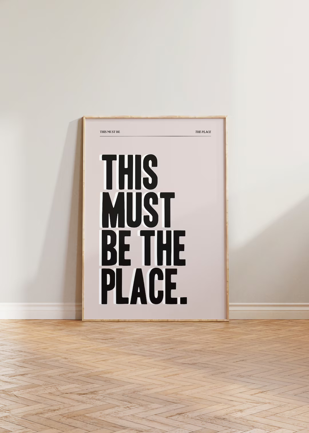 This Must Be the Place Print, Typographic Poster, Bright Typography Wall Art, Hallway Prints, Bol... | Etsy (US)