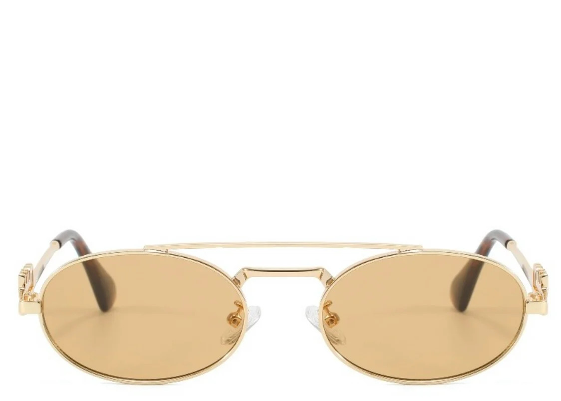 Amalfi Coast Peach & Gold Oval Sunglasses | Jewel Boutique