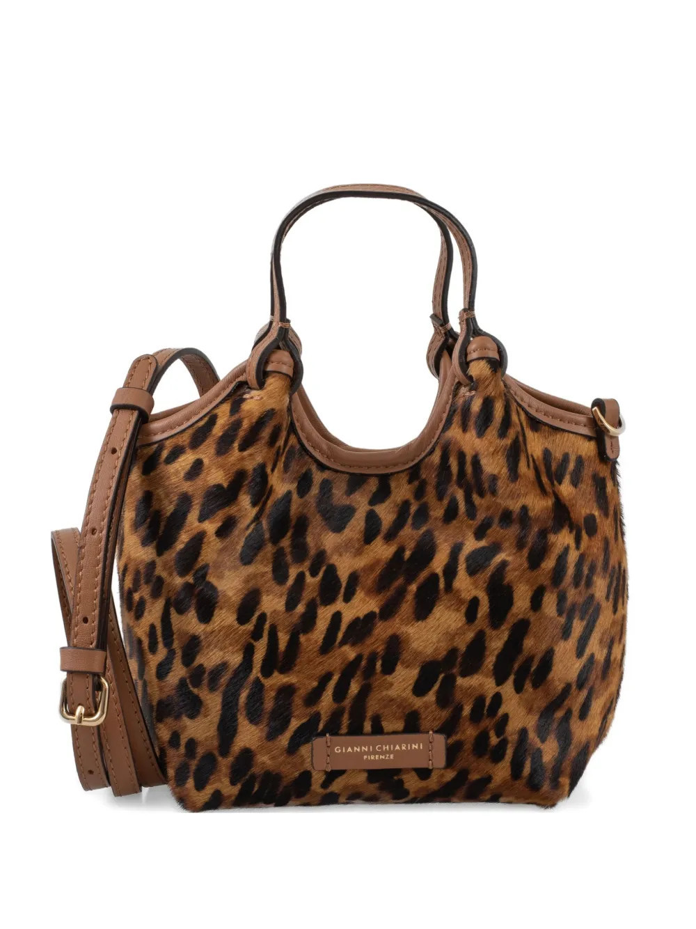 GIANNI CHIARINI Dua leopard-print tote bag - Brown | Farfetch Global