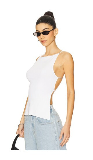 WeWoreWhat High Straight Neck Top in White. - size S | Revolve Clothing (Global)