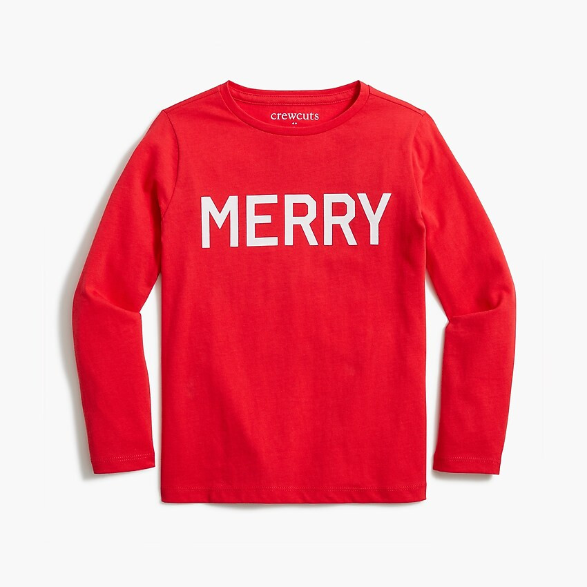 Girls' long-sleeve "merry" graphic tee | J.Crew Factory
