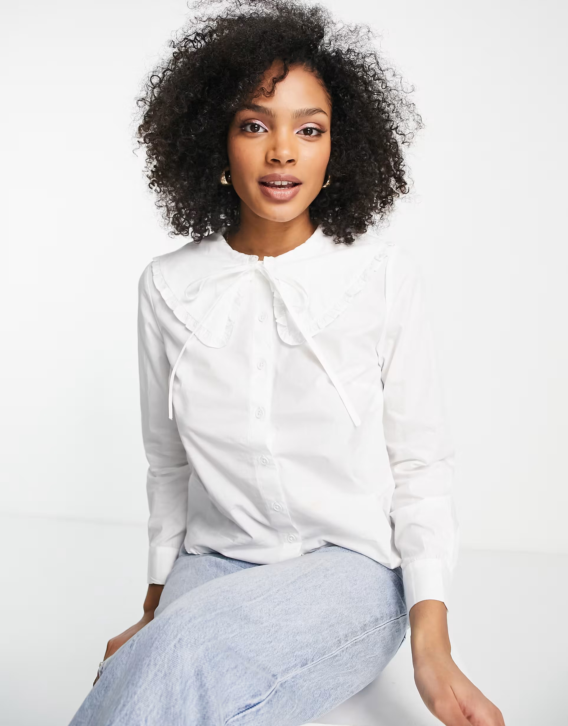 Nobody's Child - Blouse oversize à détail noué - Blanc | ASOS | ASOS (Global)