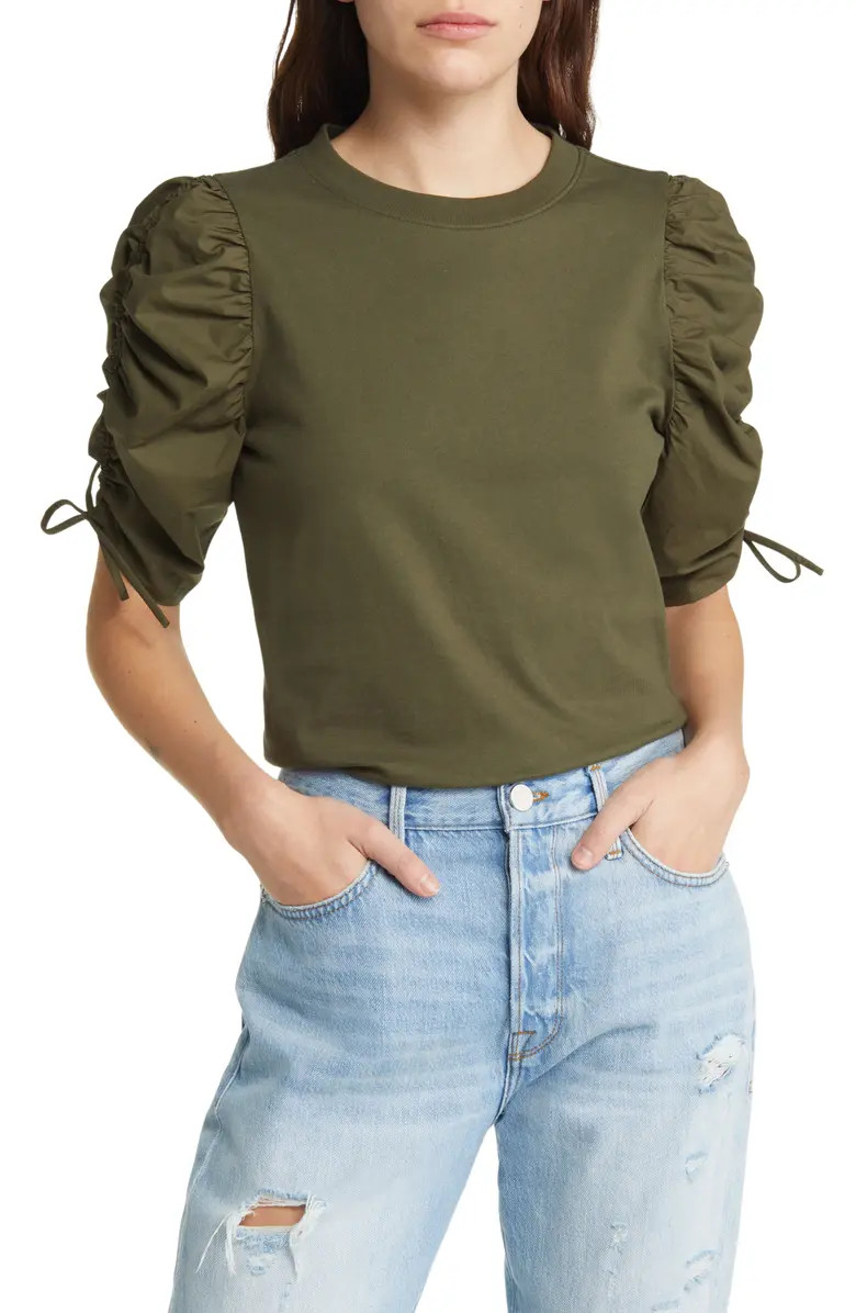 Ruched Sleeve T-Shirt | Nordstrom