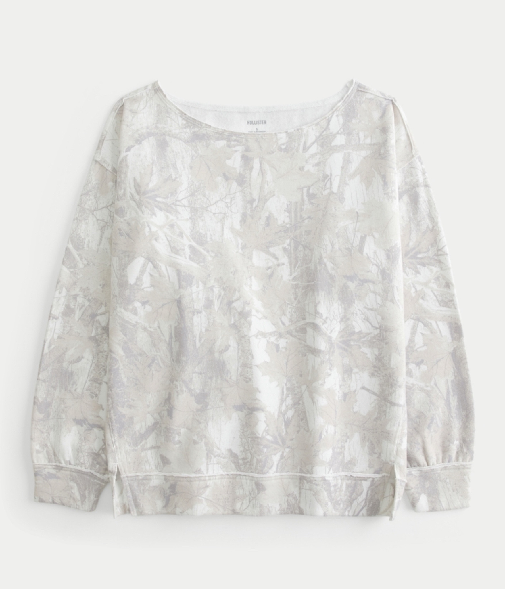 OFF THE SHOULDER VIRAL WHITE CAMO HOLLISTER HOODIE!!! 