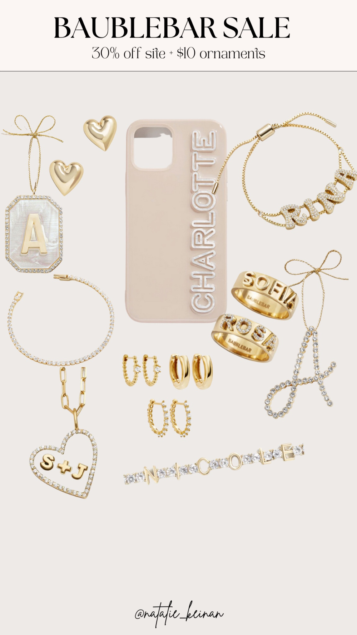 BaubleBar Black Friday sale! $10 ornaments and up to 30% off on the site!

Gift ideas, earrings, bracelets, necklaces, gold, silver, personalized gifts 

#LTKCyberWeek #LTKstyletip #LTKHoliday