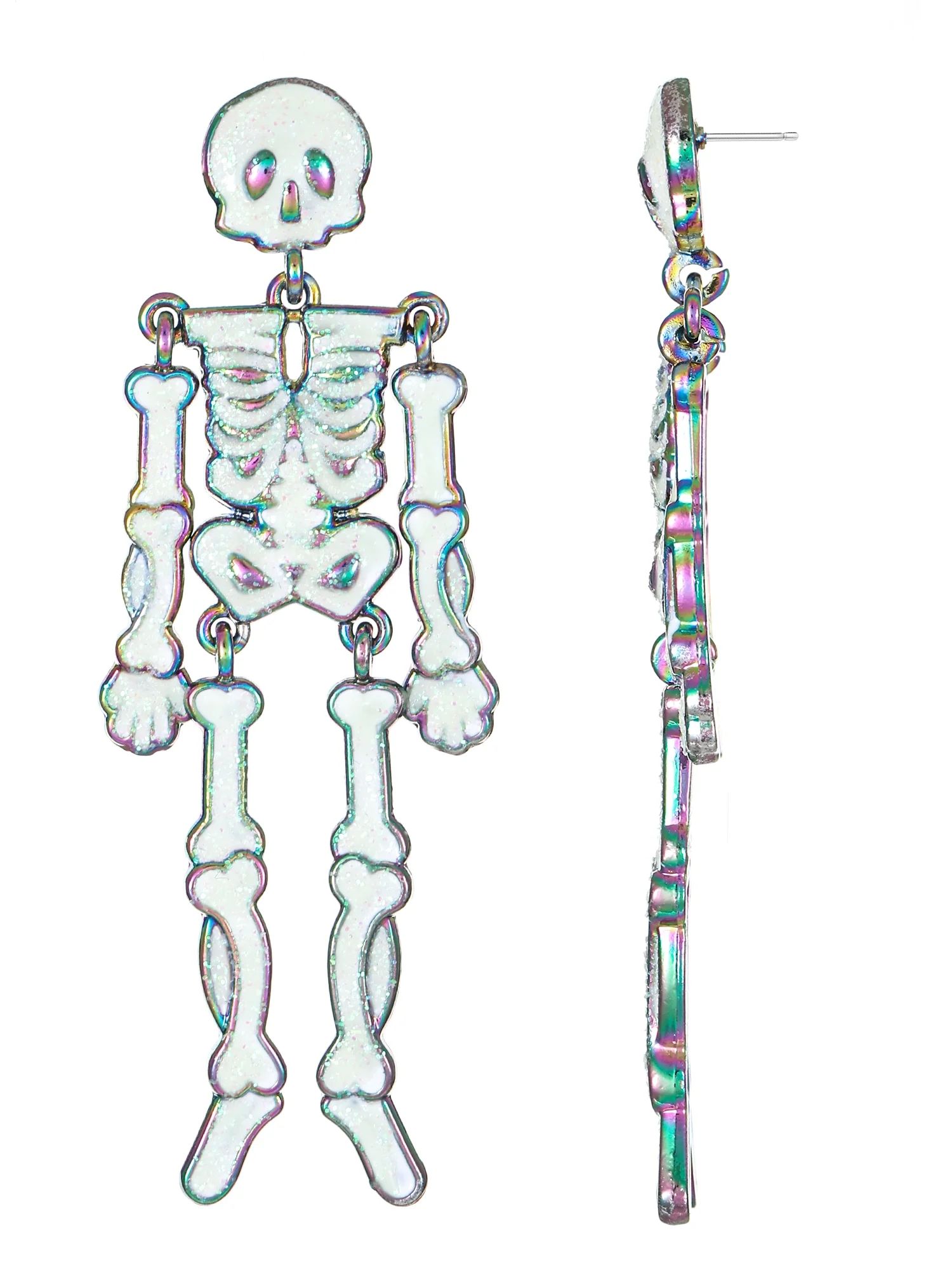 Way to Celebrate Halloween Skeleton Glow-In-The-Dark Earring, 1 Pair | Walmart (US)