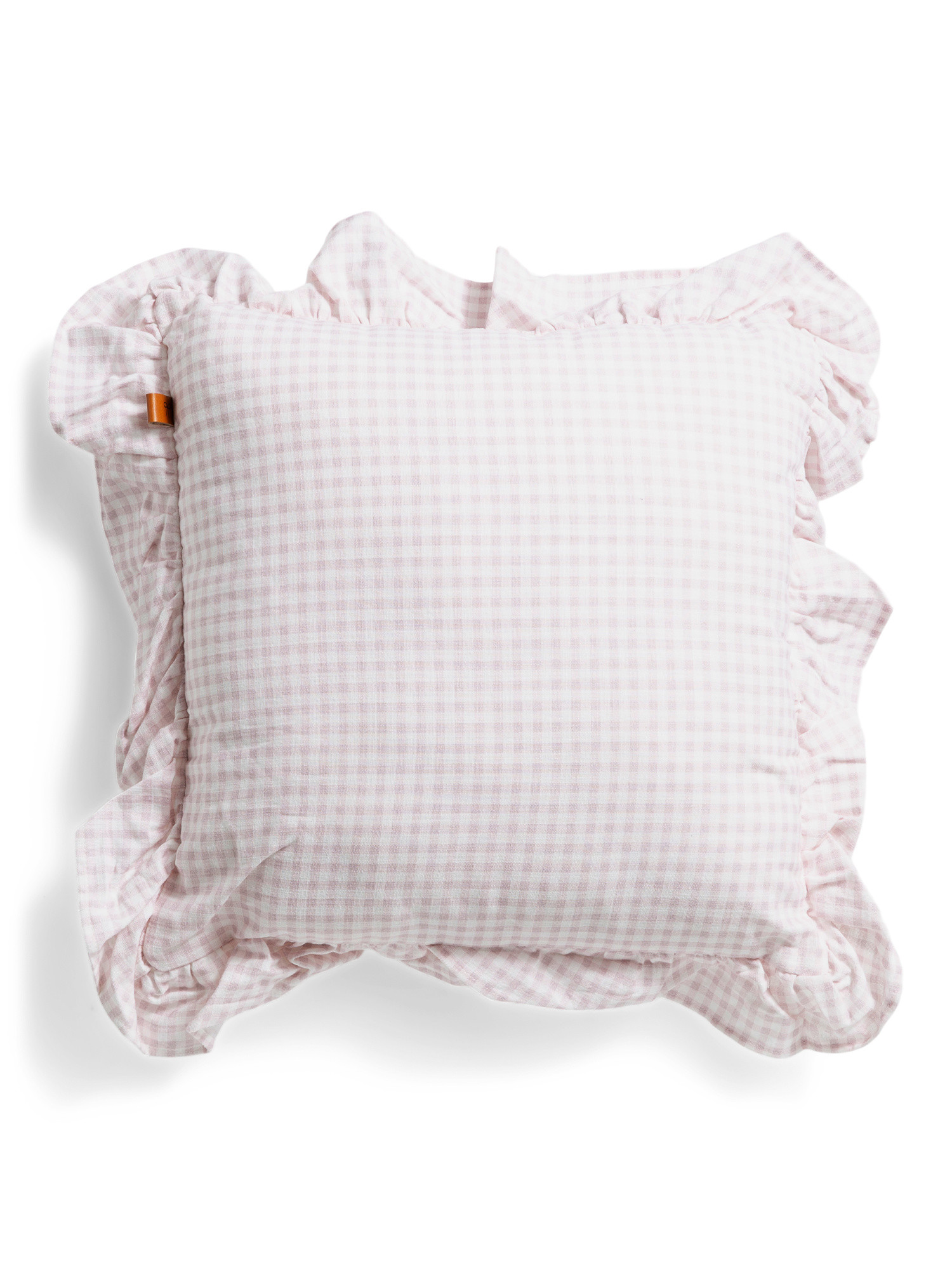 18x18 Gingham Ruffle Pillow | TJ Maxx