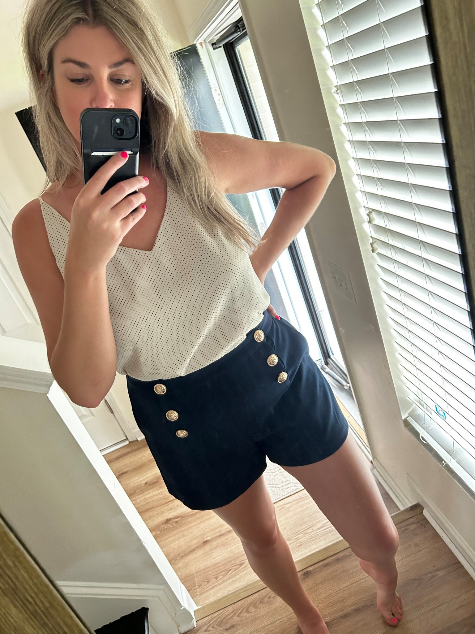 spring/summer night out

[white silky tank, sailor shorts, navy, gold buttons, spring style]

#LTKSeasonal #LTKMidsize #LTKStyleTip
