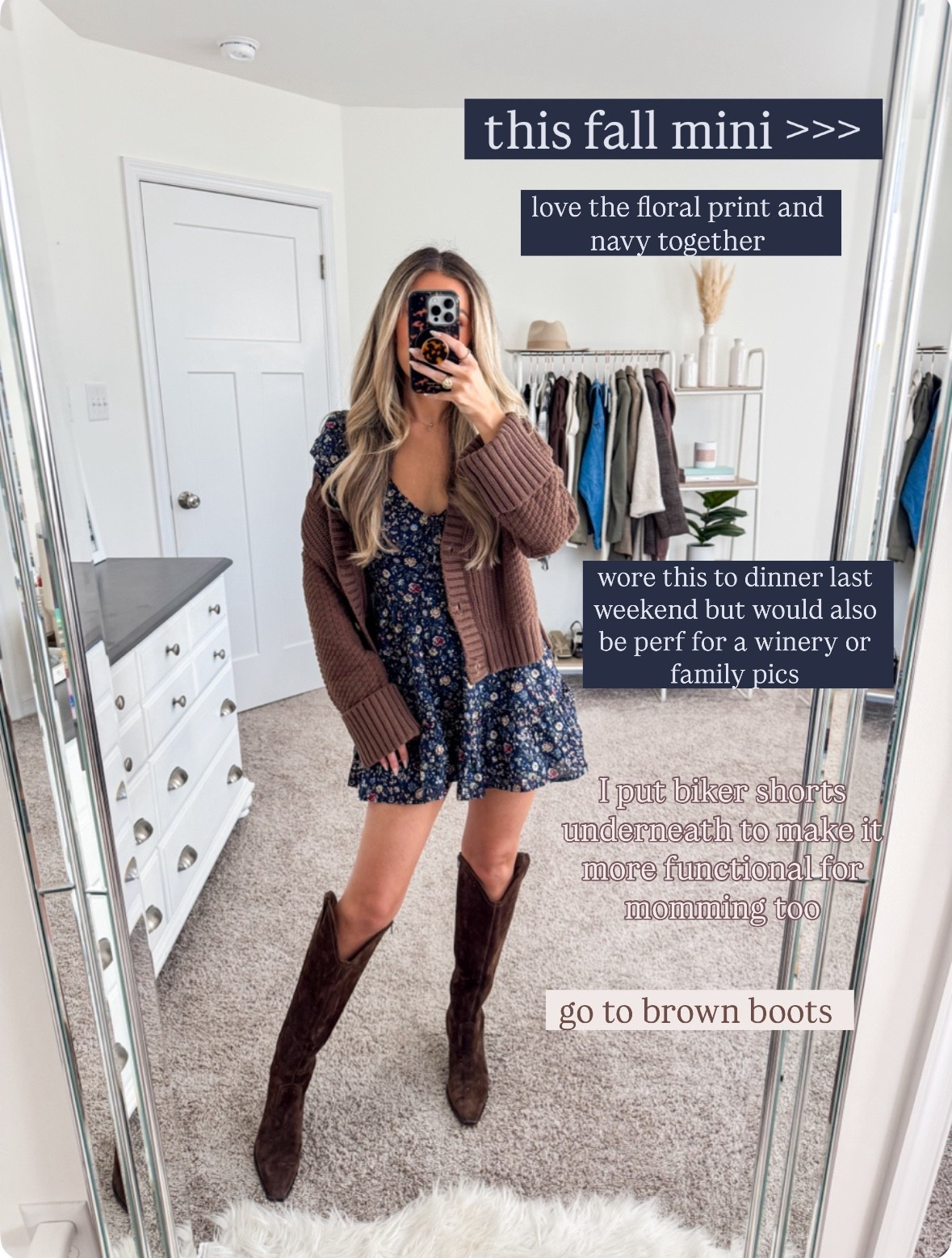 The perfect fall mini dress — size xs petite! Cardigan size xs and boots are true to size 

Fall outfit
Family photos
Family pictures 
Winery outfit
Napa outfit 


#LTKSeasonal #LTKFindsUnder100 #LTKFindsUnder50