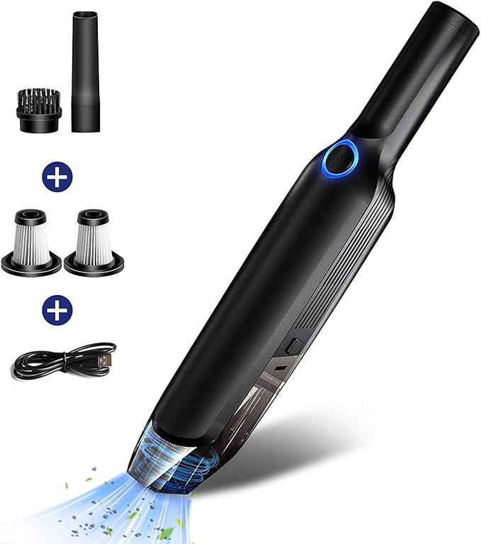 LAOPAO Portable Car Vacuum Cleaner High Power 9Kpa Hand Vacuum Cordless Rechargeable Handheld Vac... | Amazon (US)