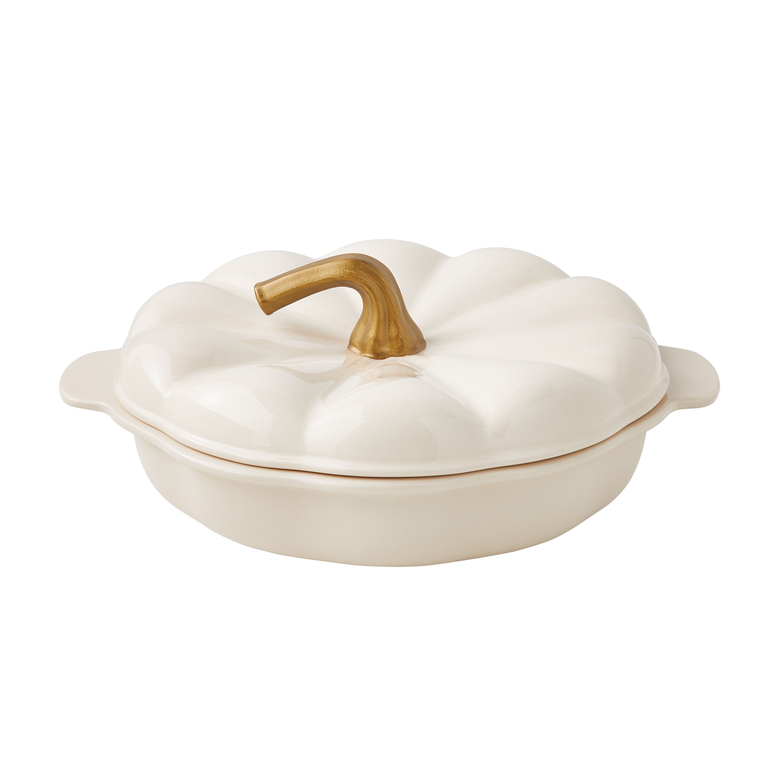 The Pioneer Woman 10-inch Pumpkin Stoneware Pie Baking Dish with Lid, Linen | Walmart (US)