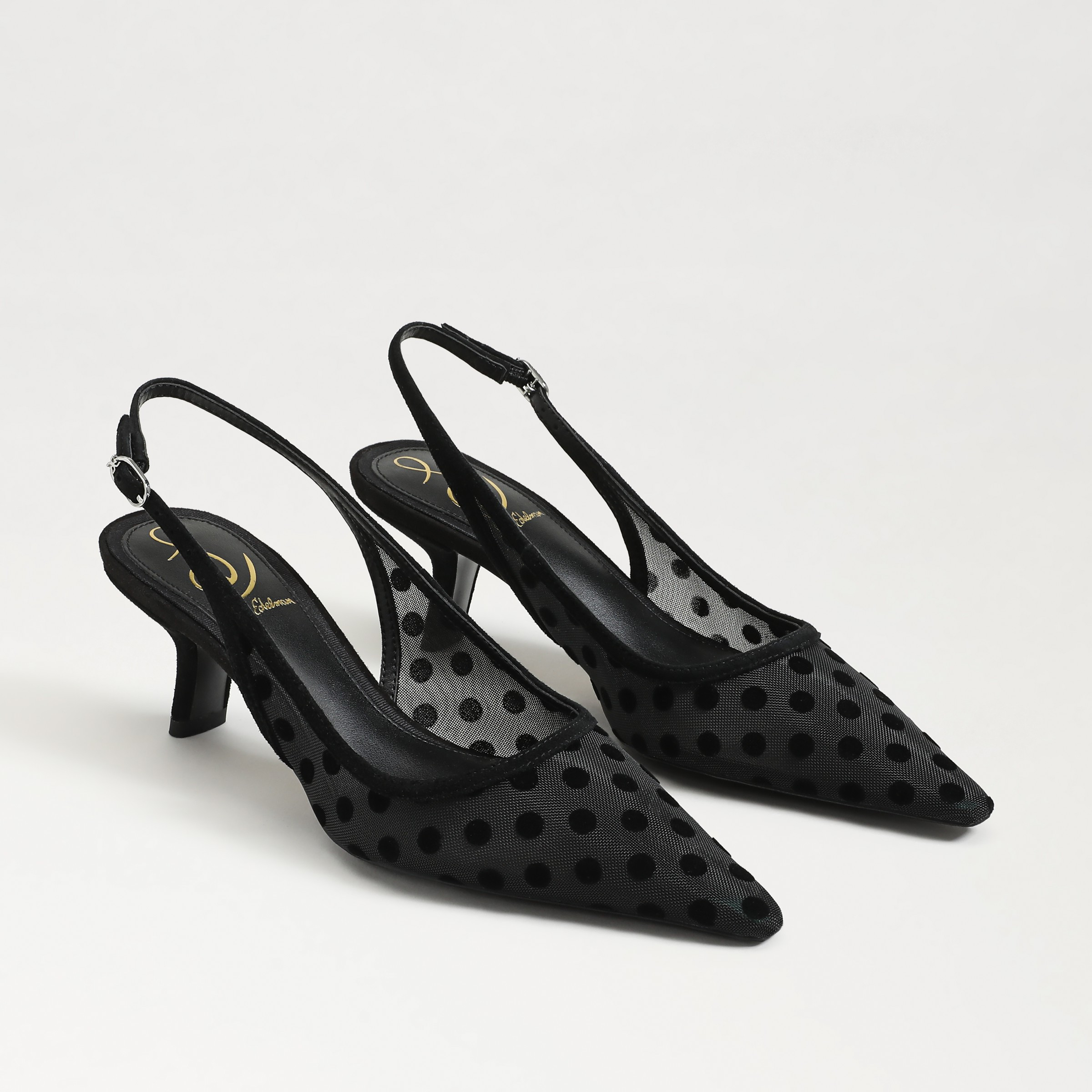 Sam Edelman Bianka Slingback Pump Black Mesh | Sam Edelman